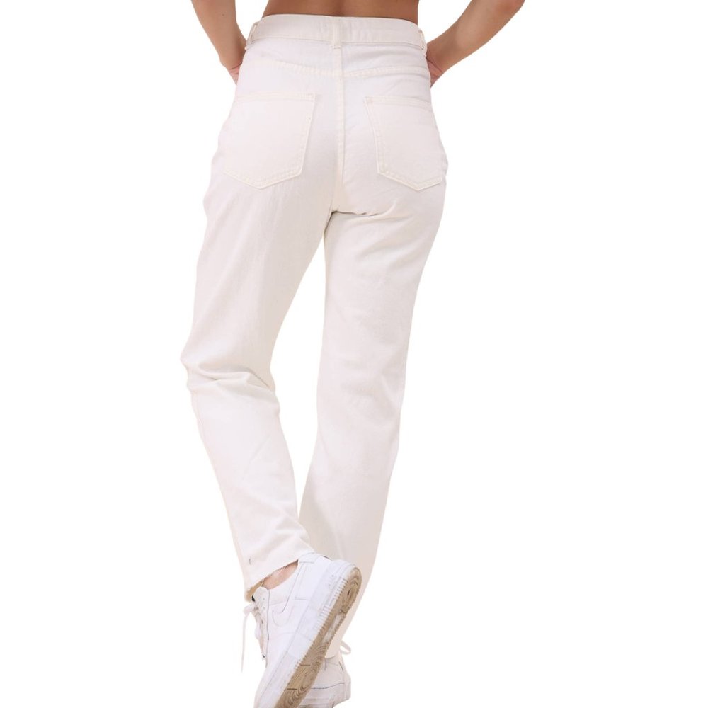 NWT Raw Hem Off White Jeans - Picture 2 of 6